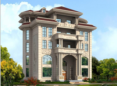 五層農村復式別墅設計圖，每間臥室功能齊全